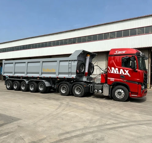 5 Axle 80 Ton Rear Dump Semi Trailer factory